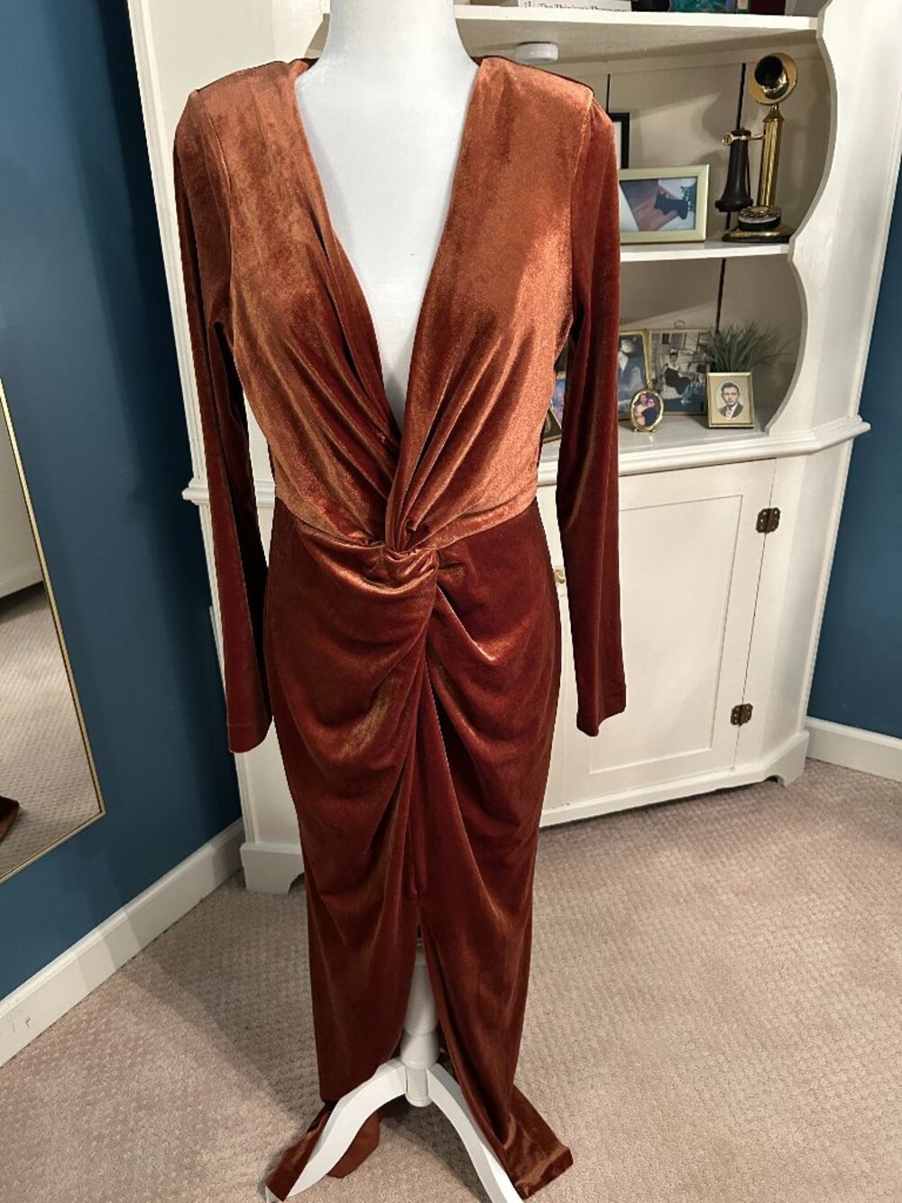 Jewel by Badgley Mischka Velvet Gown